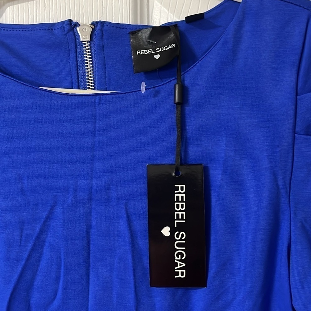⭐️ NWT- Rebel Sugar royal blue dress- size small - Picture 2 of 10